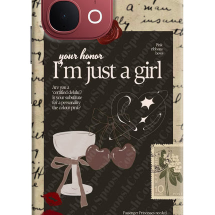 I am just a girl Vivo Y51 Pro 5G Back Cover