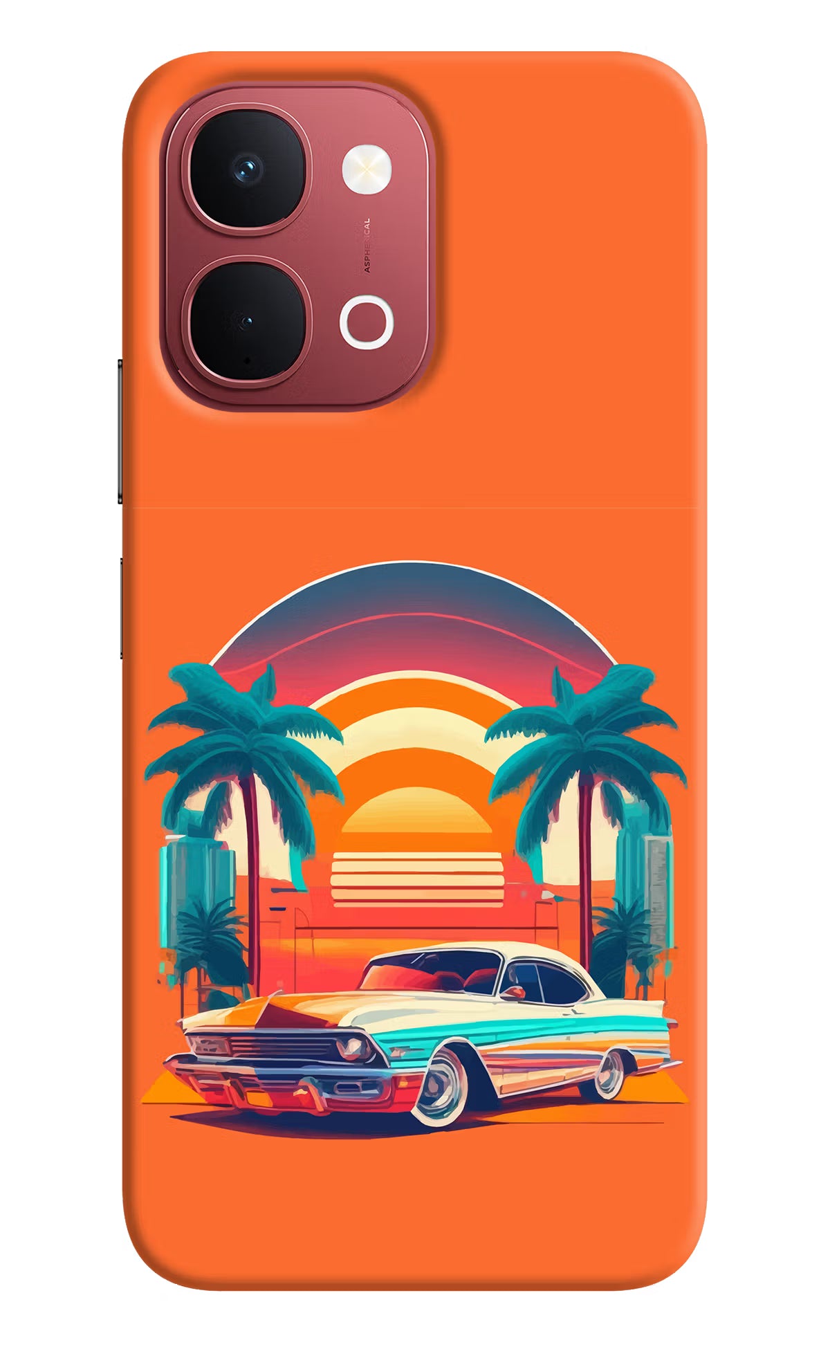 Palm Drive 80s Vivo Y51 Pro 5G Back Cover