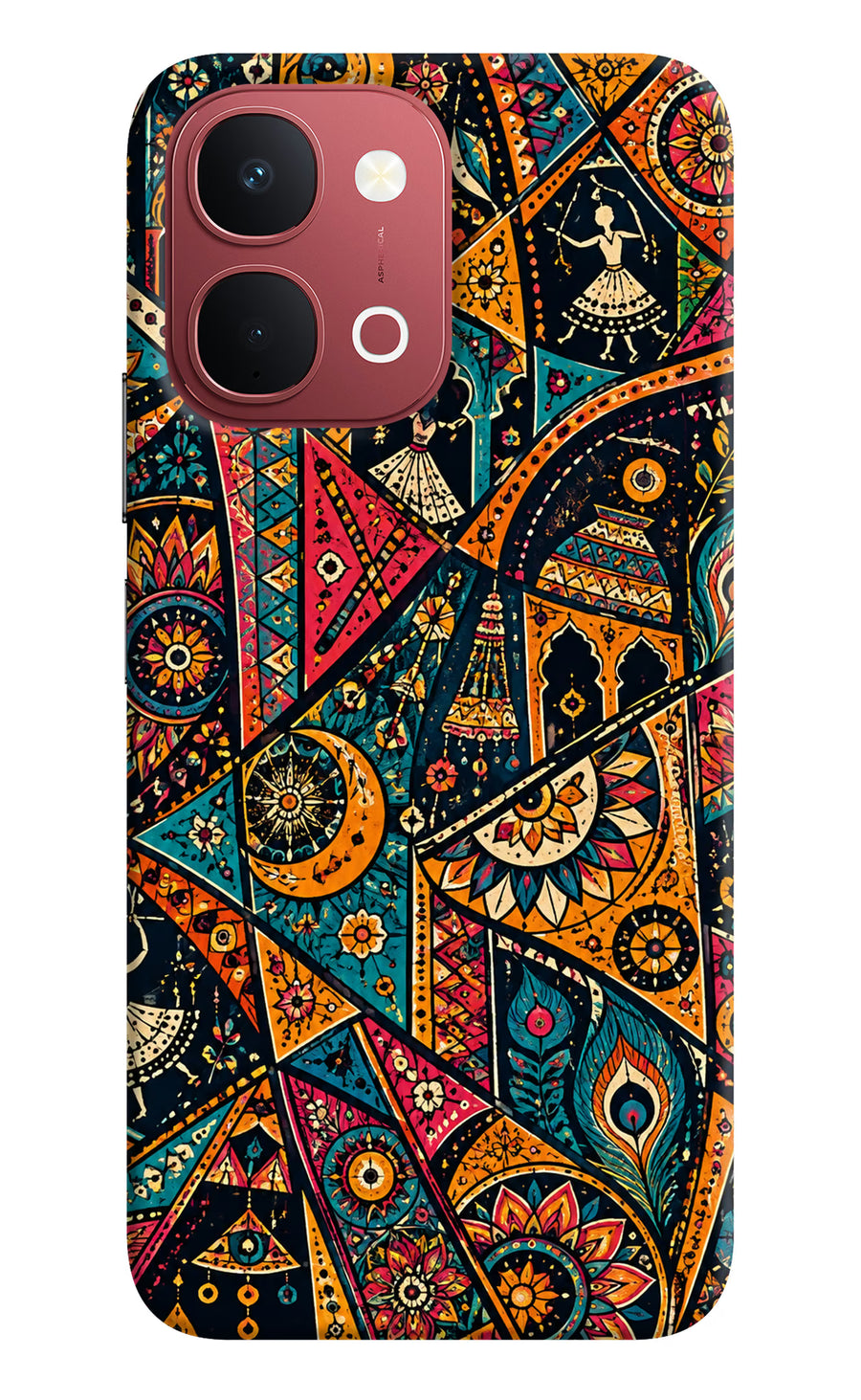 Folk Print Vivo Y51 Pro 5G Back Cover, Hard case