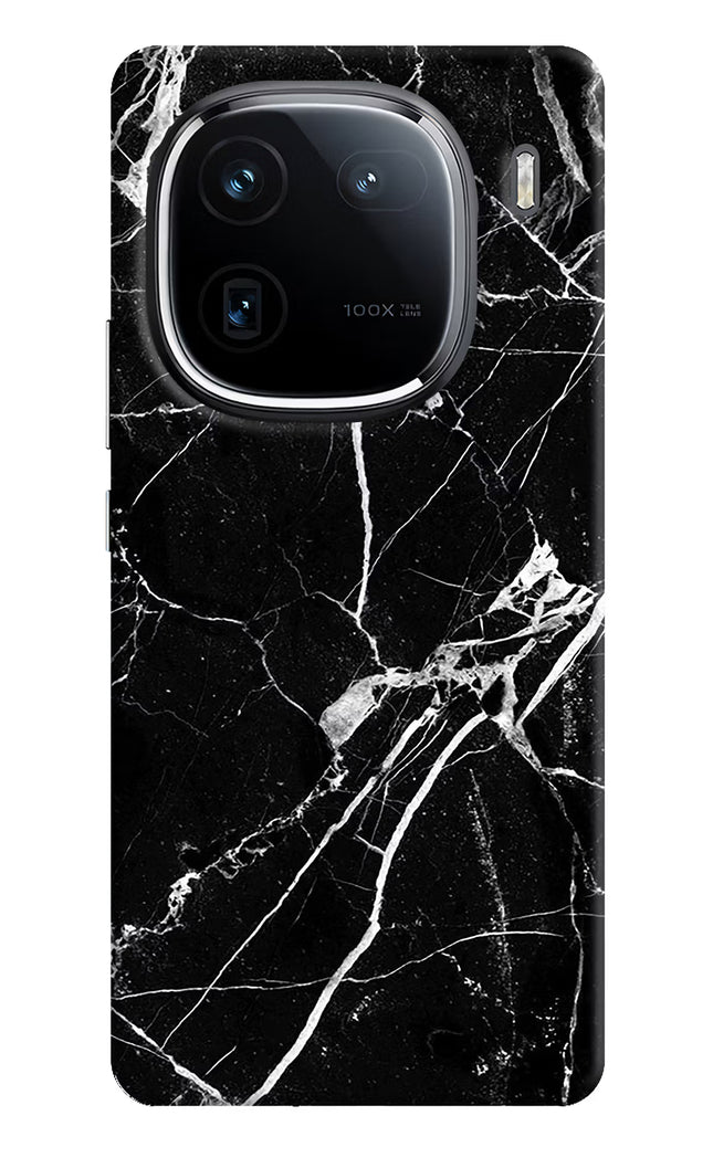 Black Marble Pattern iQOO 12 5G Back Cover