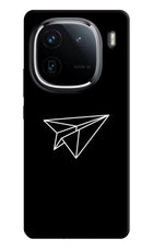 Paper Plane White iQOO 12 5G Back Cover