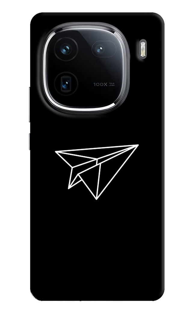 Paper Plane White iQOO 12 5G Back Cover