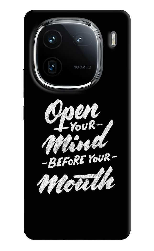 Open Your Mind Before Your Mouth iQOO 12 5G Hard Case Back Cover by Casekaro