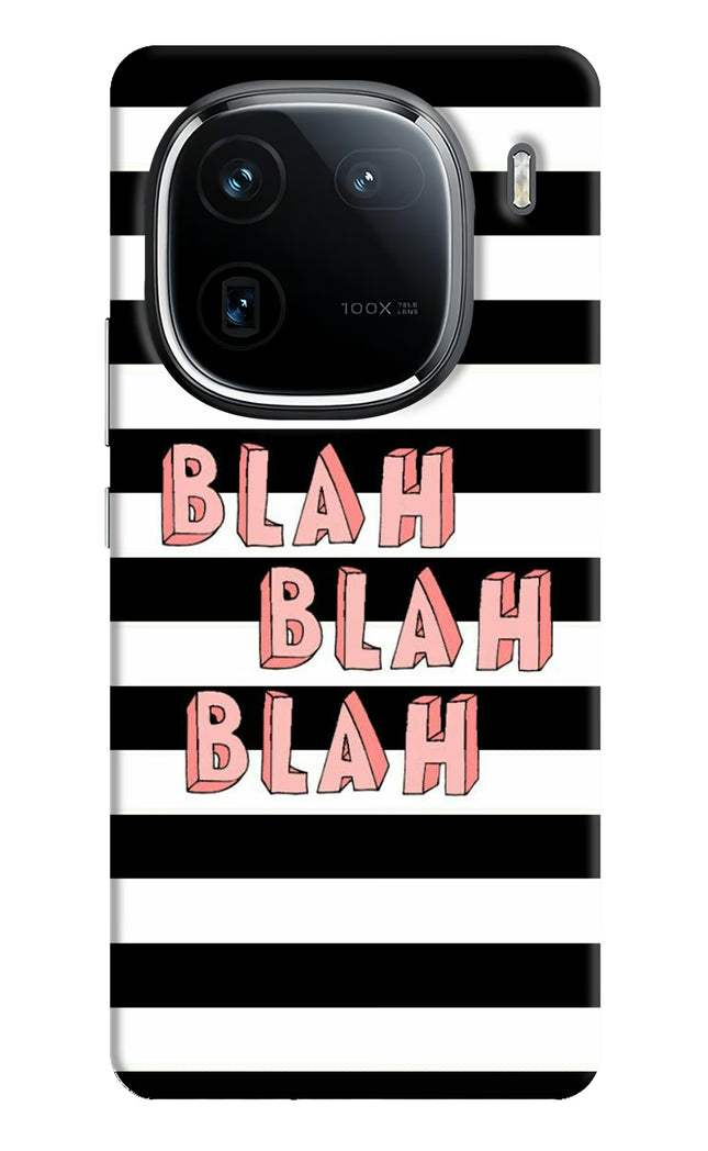 Blah Blah Blah iQOO 12 5G Hard Case Back Cover by Casekaro
