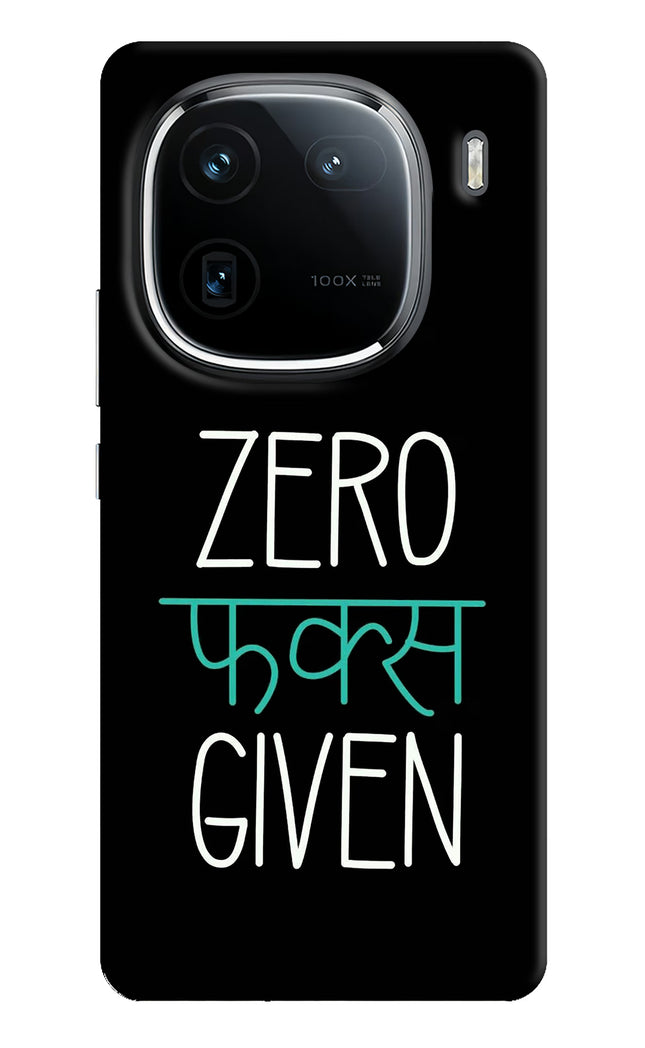 Zero Fucks Given iQOO 12 5G Hard Case Back Cover by Casekaro
