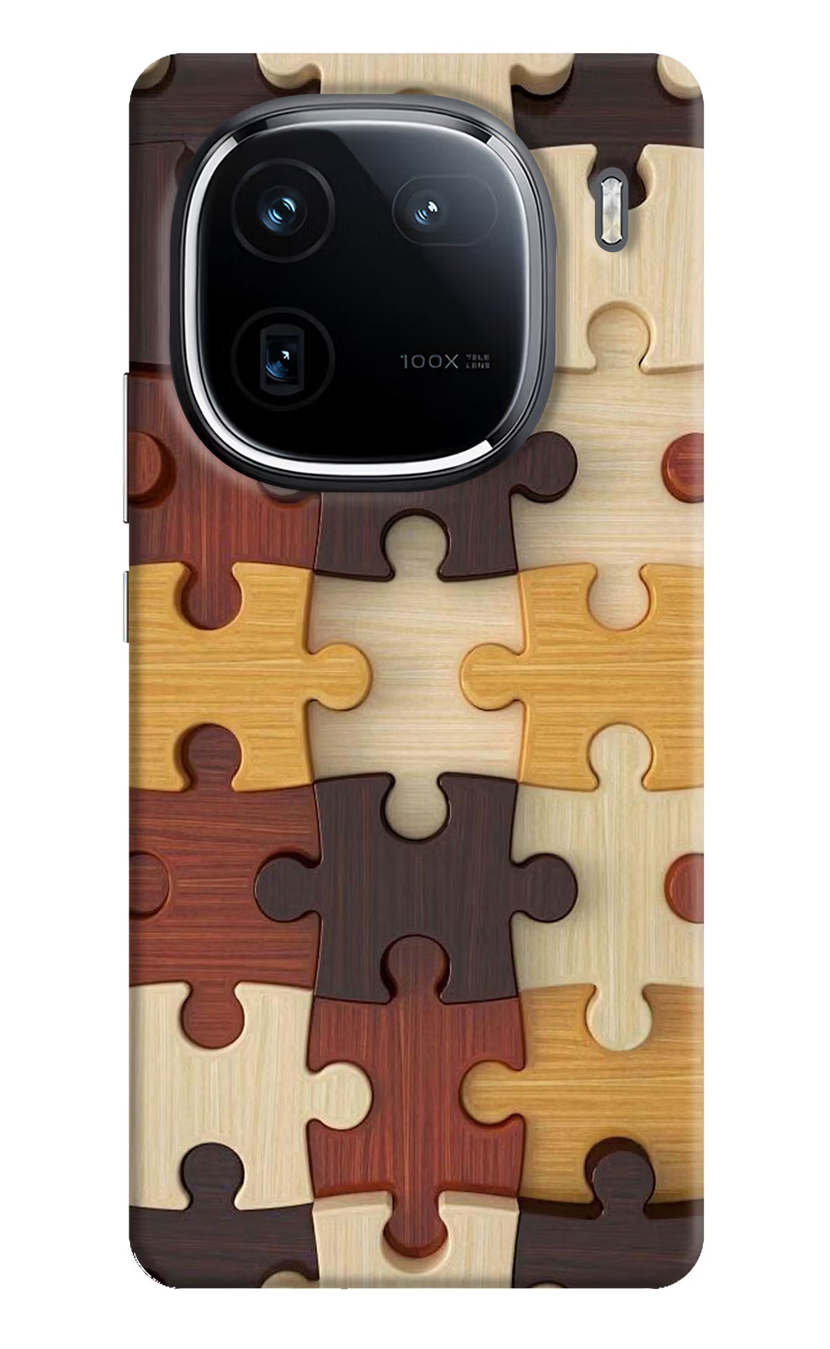 Wooden Puzzle iQOO 12 5G Back Cover