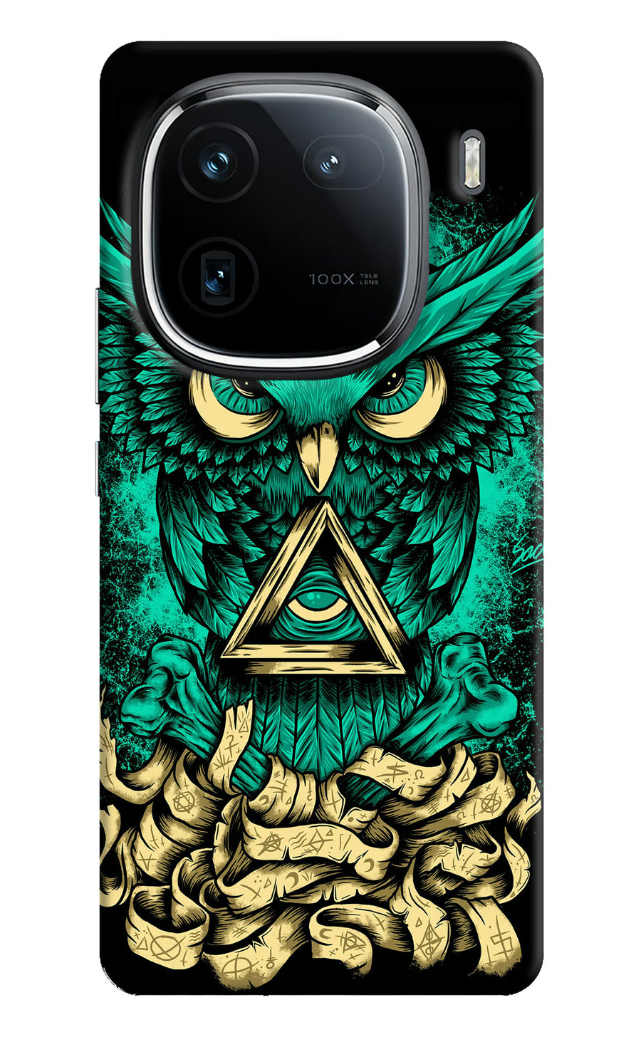 Green Owl iQOO 12 5G Back Cover, Hard case
