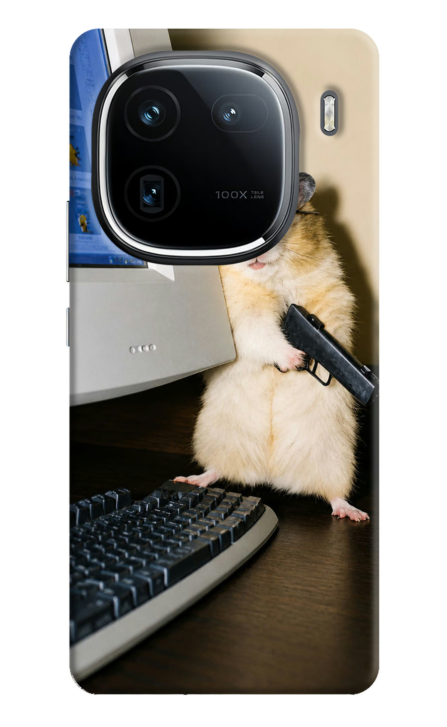Hacker Hamster iQOO 12 5G Back Cover, Hard case