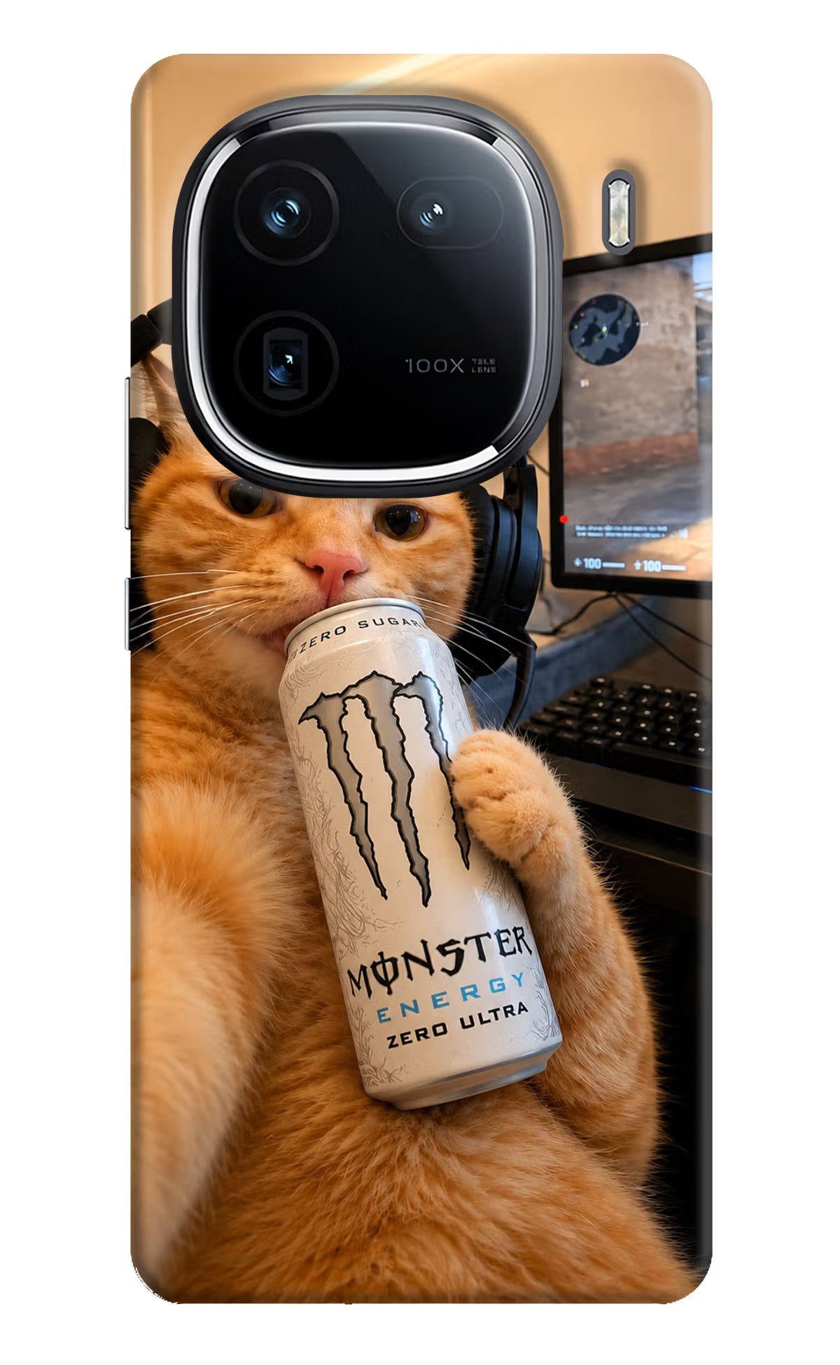 Gamer Cat Energy iQOO 12 5G Back Cover