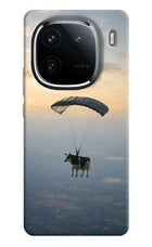 Skydiving Cow iQOO 12 5G Hard Case Back Cover by Casekaro