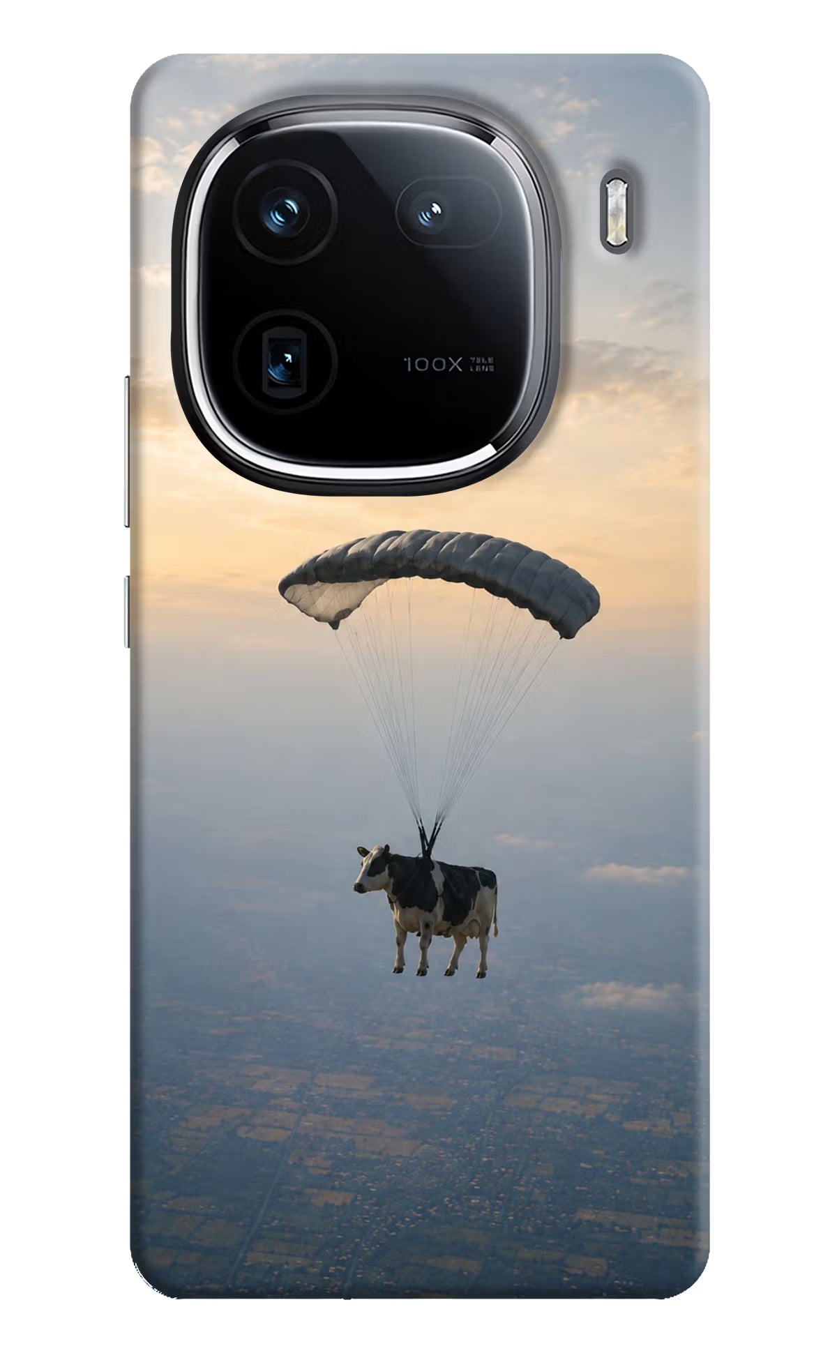 Skydiving Cow iQOO 12 5G Back Cover
