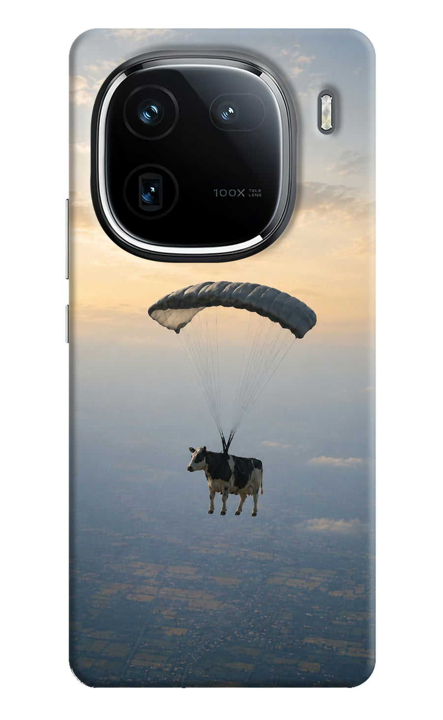 Skydiving Cow iQOO 12 5G Back Cover, Hard case