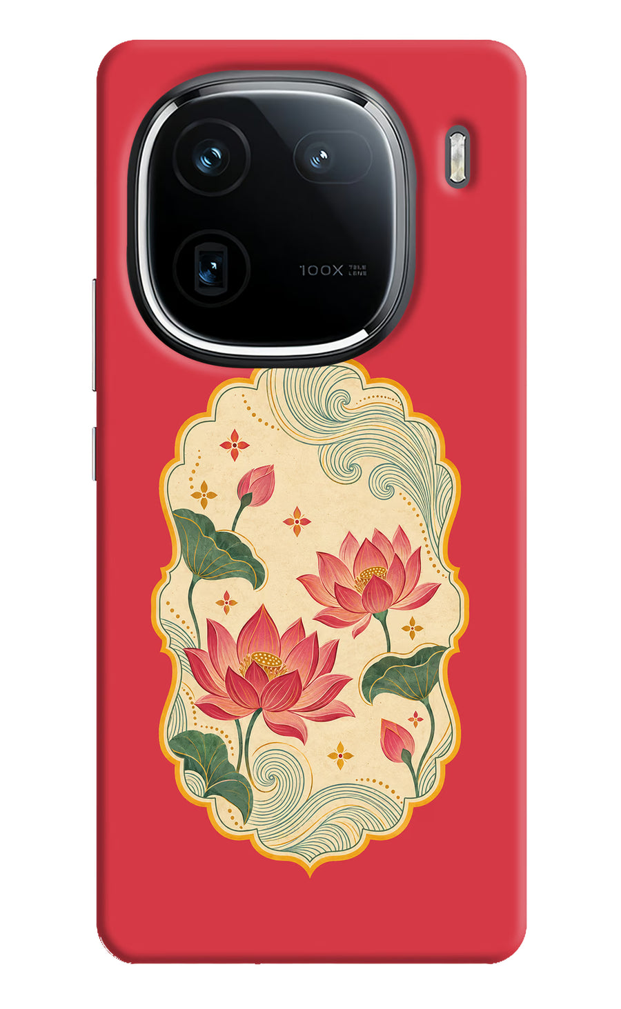 Pink Lotus iQOO 12 5G Back Cover, Hard case