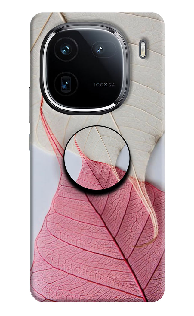 White Pink Leaf iQOO 12 5G Pop Case