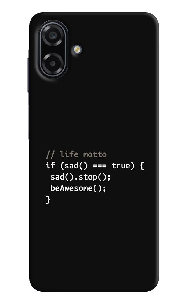 Life Motto Code Samsung A07 5G Back Cover