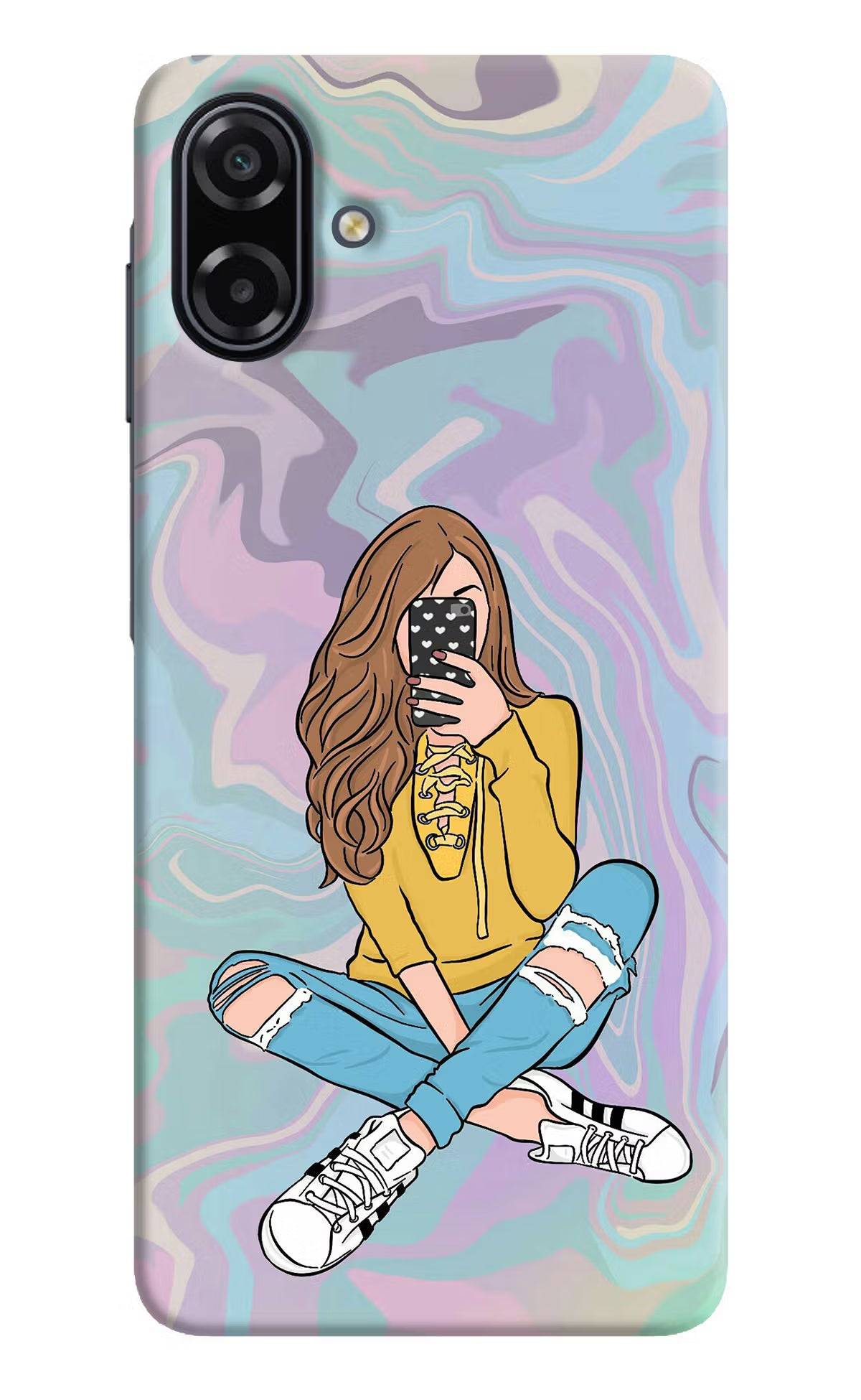 Selfie Girl Samsung A07 5G Back Cover