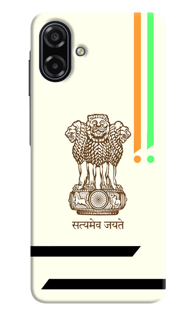 Satyamev Jayate Brown Logo Samsung A07 5G Back Cover