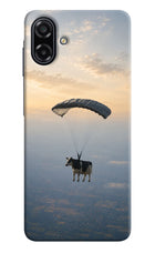 Skydiving Cow Samsung A07 5G Back Cover