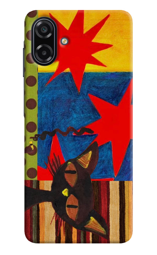Pop Cat Samsung A07 5G Hard Case Back Cover by Casekaro
