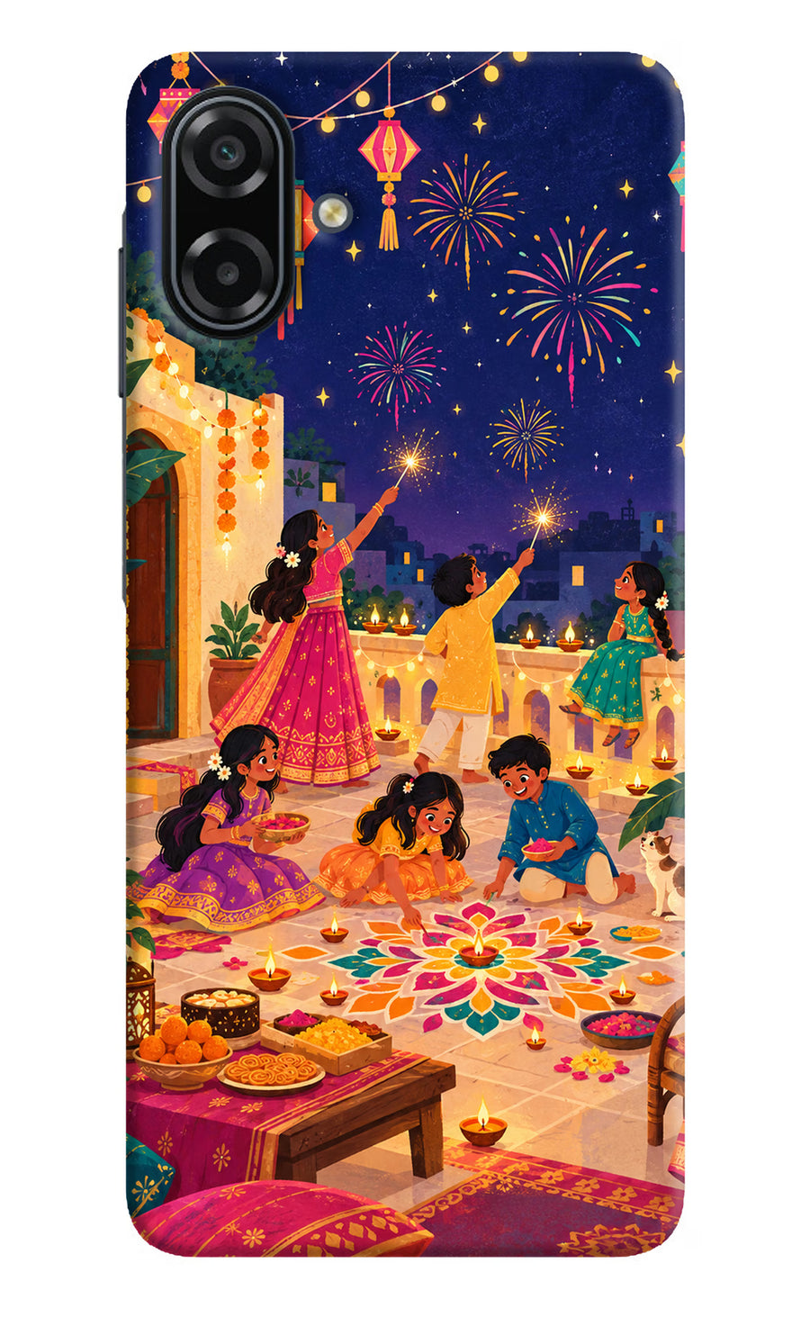 Diwali Night Samsung A07 5G Back Cover, Hard case