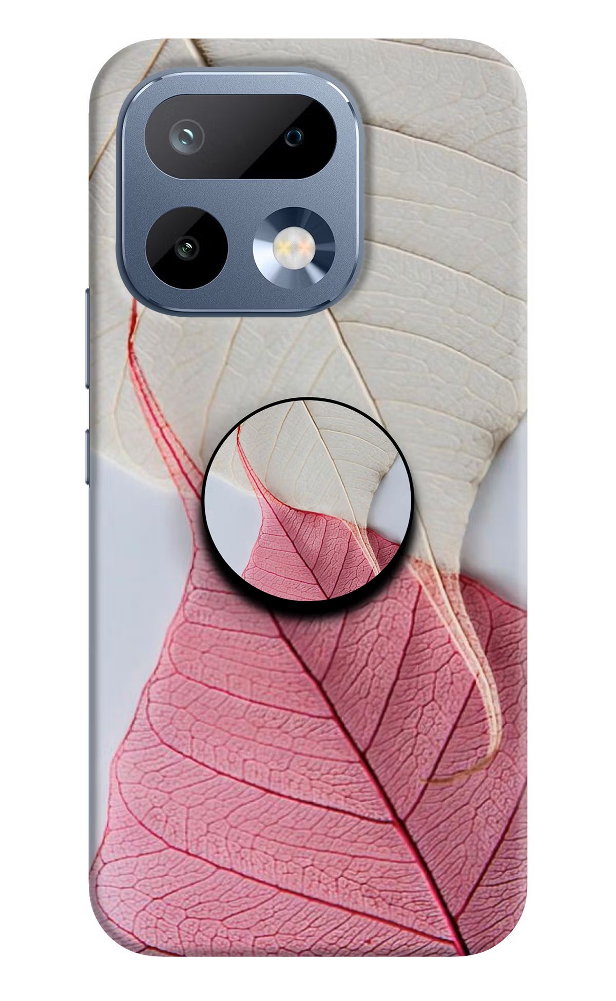 White Pink Leaf Realme 16 Pro 5G Pop Case