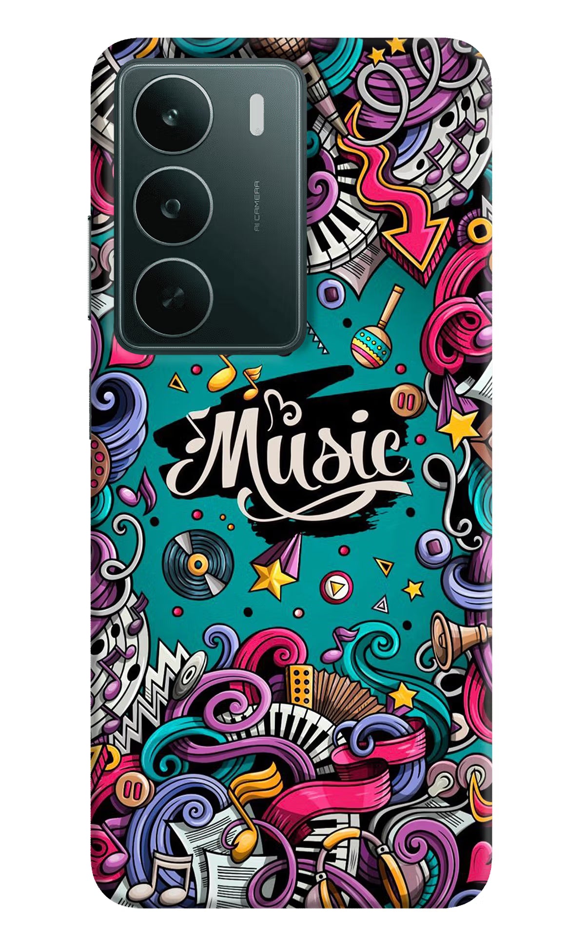 Music Graffiti Realme C75 5G Back Cover