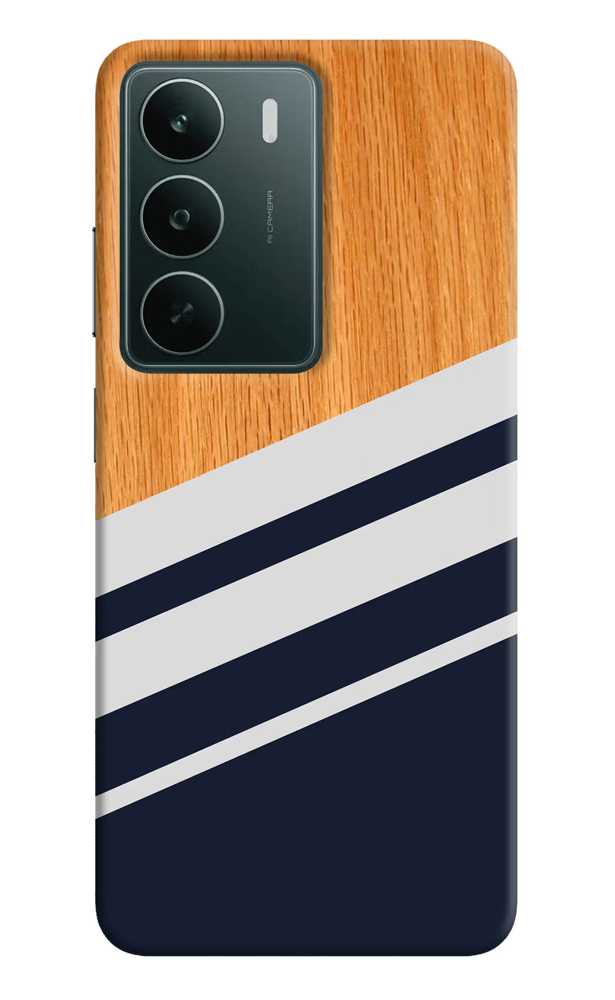 Blue and white wooden Realme C75 5G Back Cover