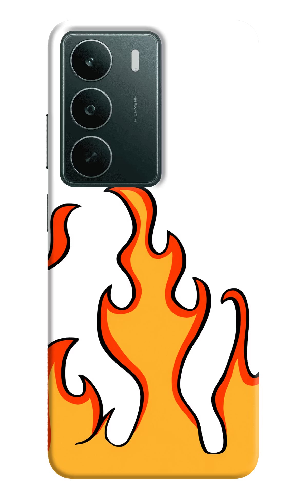 Fired Up – White Realme C75 5G Back Cover