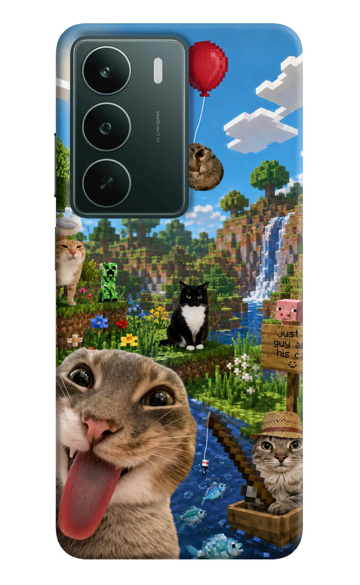 Minecraft Cat Chaos Realme C75 5G Back Cover