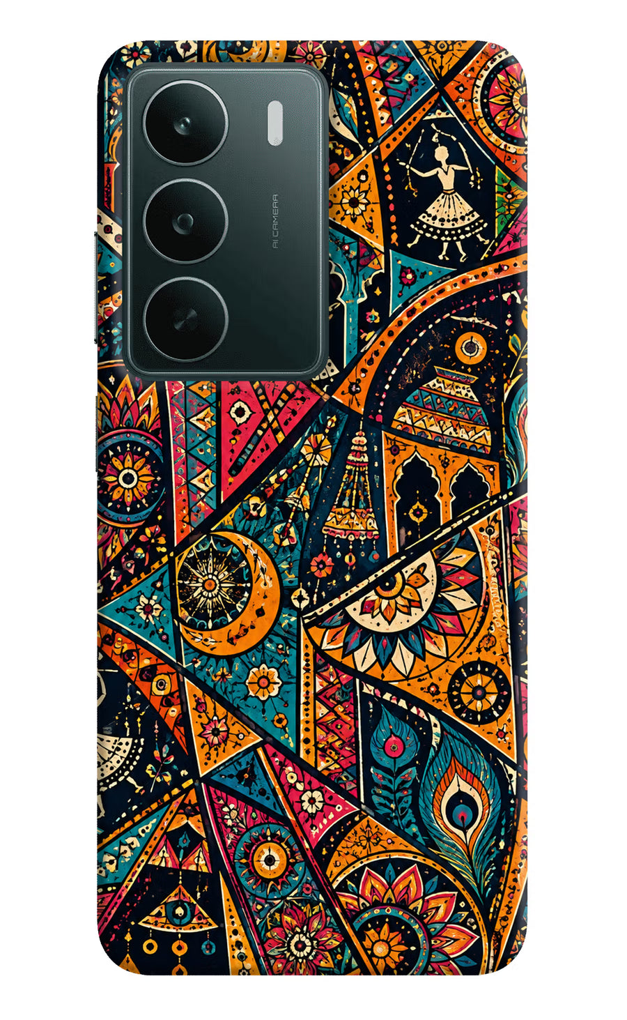 Folk Print Realme C75 5G Back Cover, Hard case