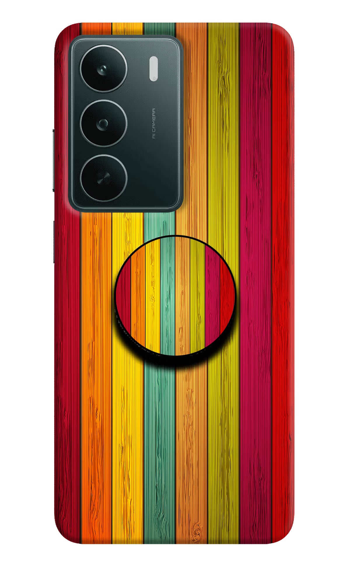 Multicolor Wooden Realme C75 5G Pop Case