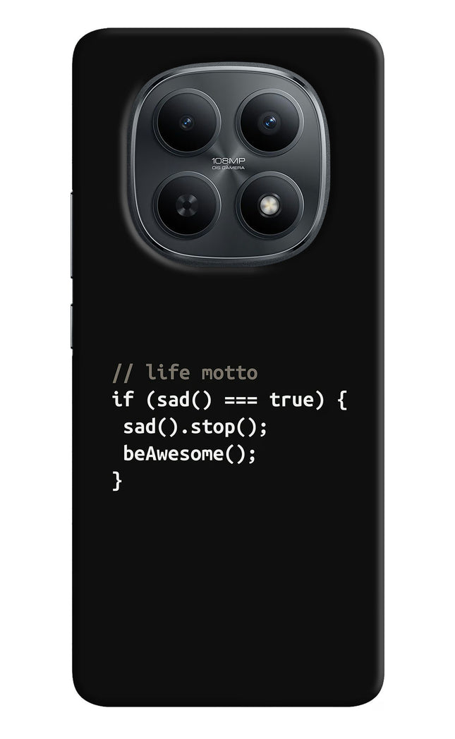 Life Motto Code Redmi Note 15 5G Hard Case Back Cover by Casekaro