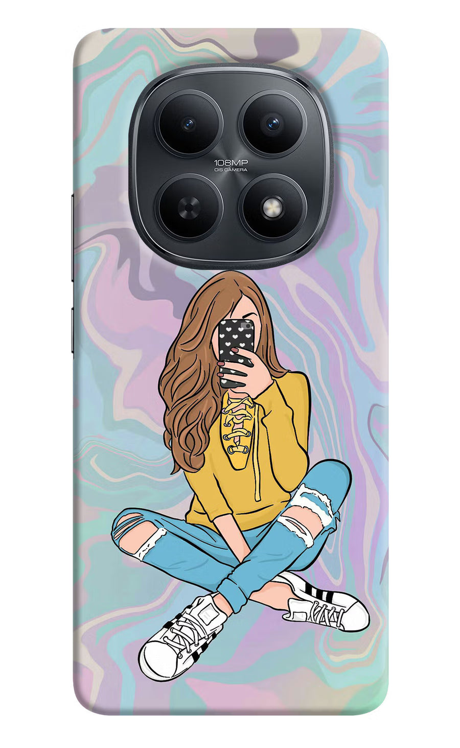 Selfie Girl Redmi Note 15 5G Back Cover, Hard case