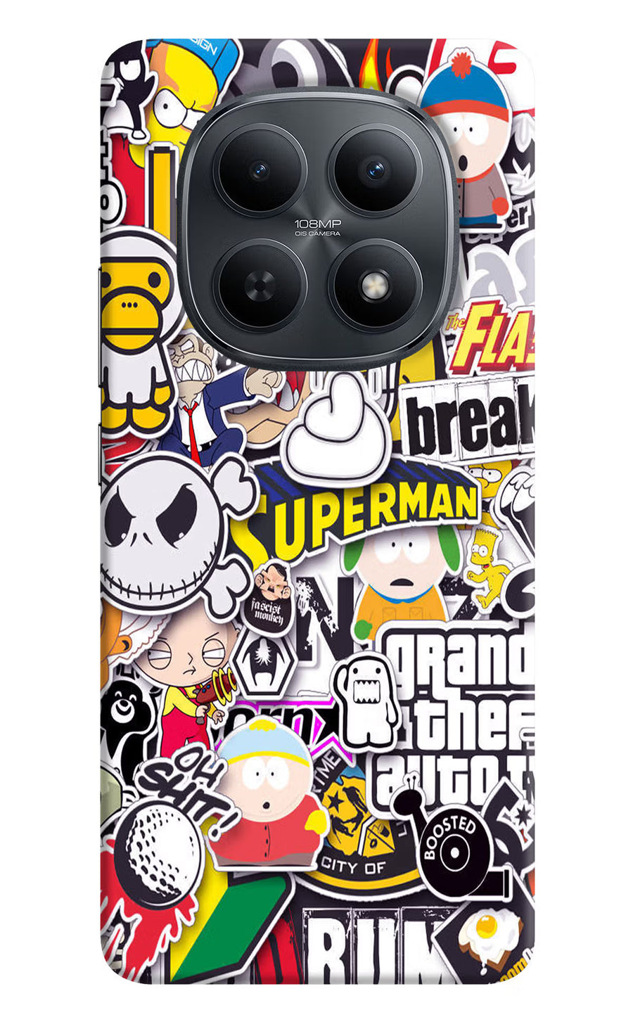 Sticker Bomb Redmi Note 15 5G Back Cover, Hard case