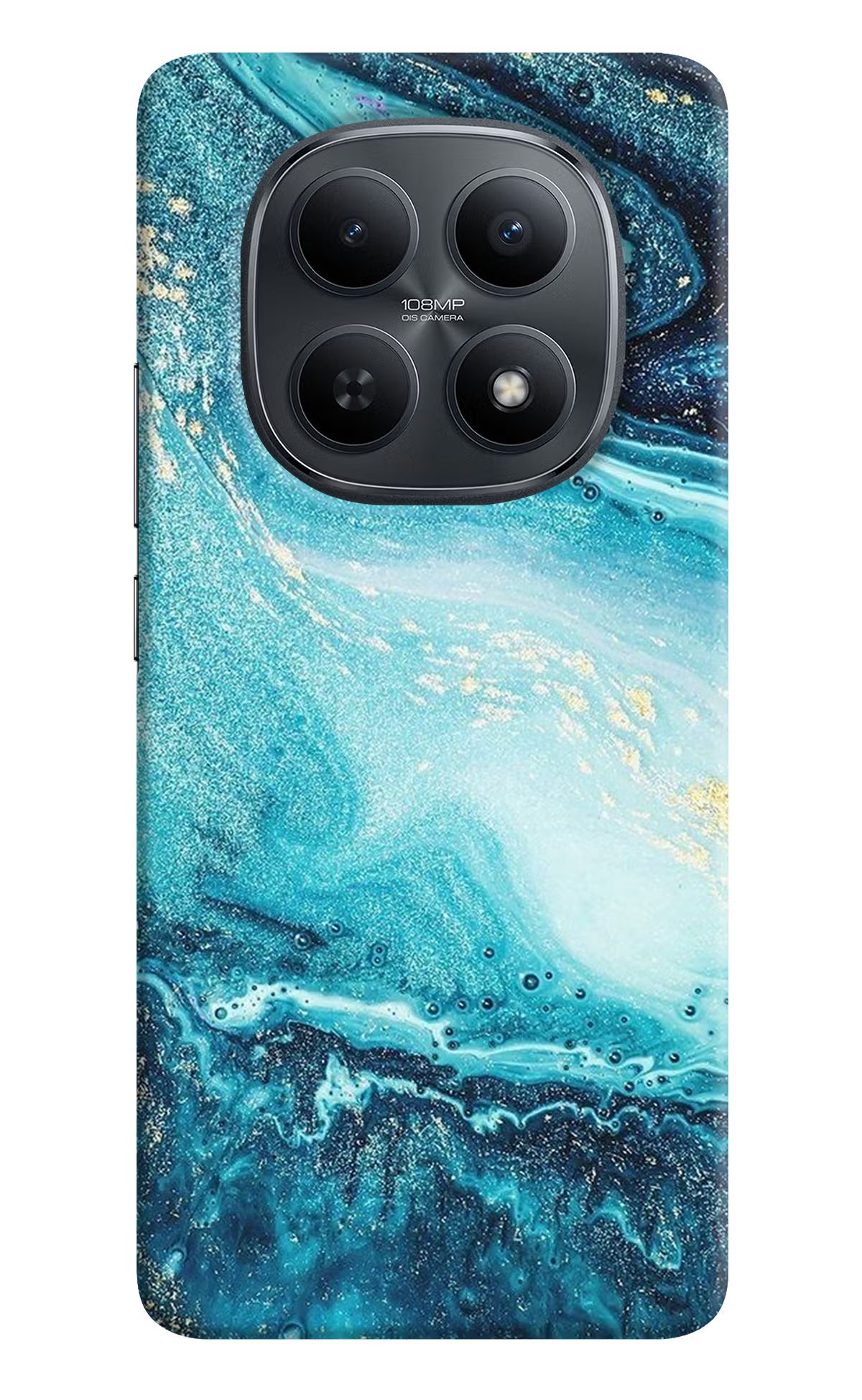 Blue Glitter Marble Redmi Note 15 5G Back Cover