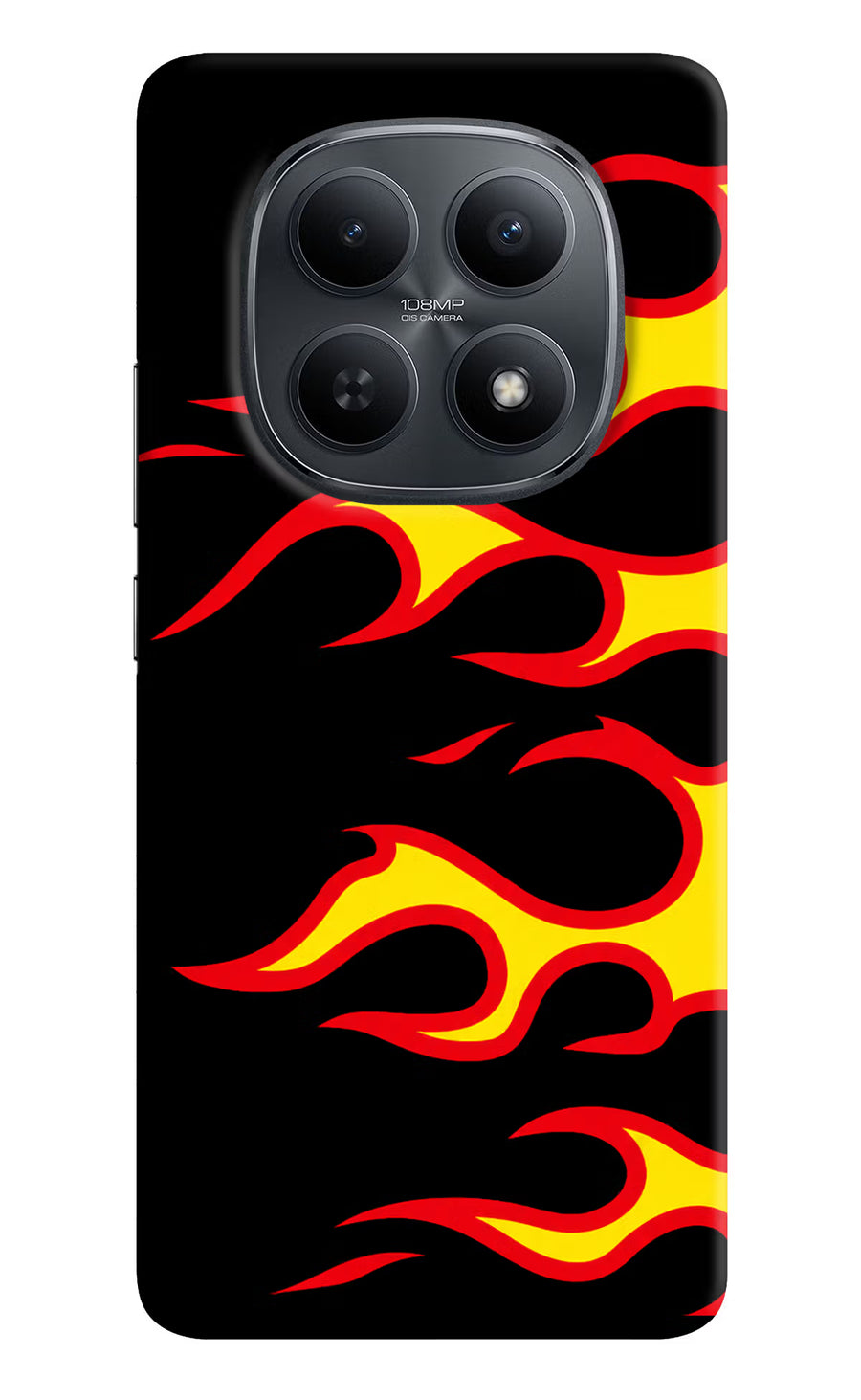Side Sweep Flames Redmi Note 15 5G Back Cover, Hard case
