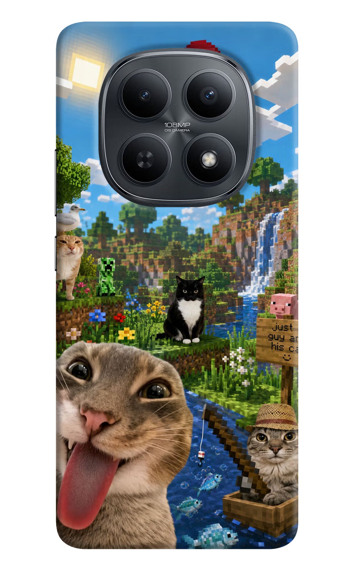 Minecraft Cat Chaos Redmi Note 15 5G Back Cover