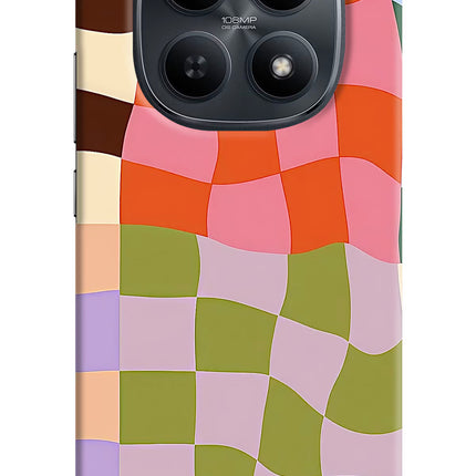 Wavy Grid Redmi Note 15 5G Hard Case Back Cover by Casekaro