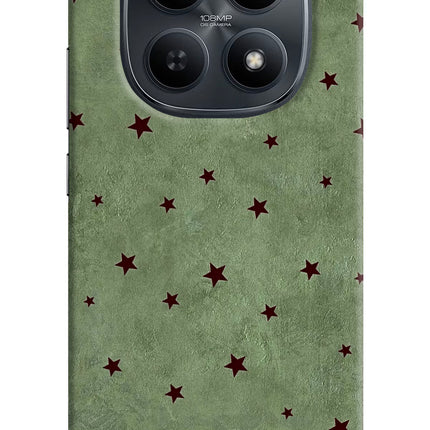 Green Stars Redmi Note 15 5G Hard Case Back Cover by Casekaro