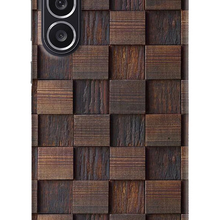 Wooden Cube Design Samsung M36 5G Hard Case Back Cover by Casekaro
