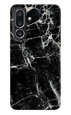 Black Marble Texture Samsung M36 5G Hard Case Back Cover by Casekaro