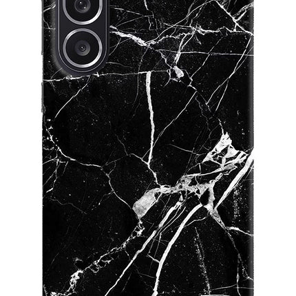 Black Marble Pattern Samsung M36 5G Hard Case Back Cover by Casekaro