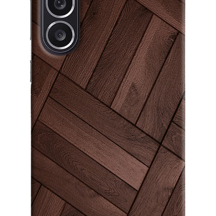 Wooden Texture Design Samsung M36 5G Hard Case Back Cover by Casekaro