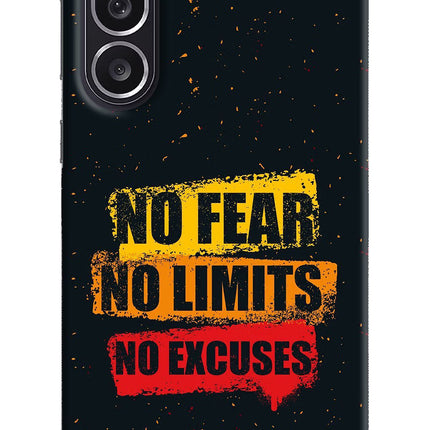 No Fear No Limits No Excuse Samsung M36 5G Hard Case Back Cover by Casekaro