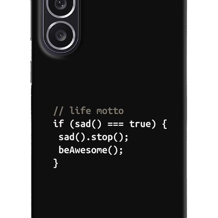 Life Motto Code Samsung M36 5G Hard Case Back Cover by Casekaro