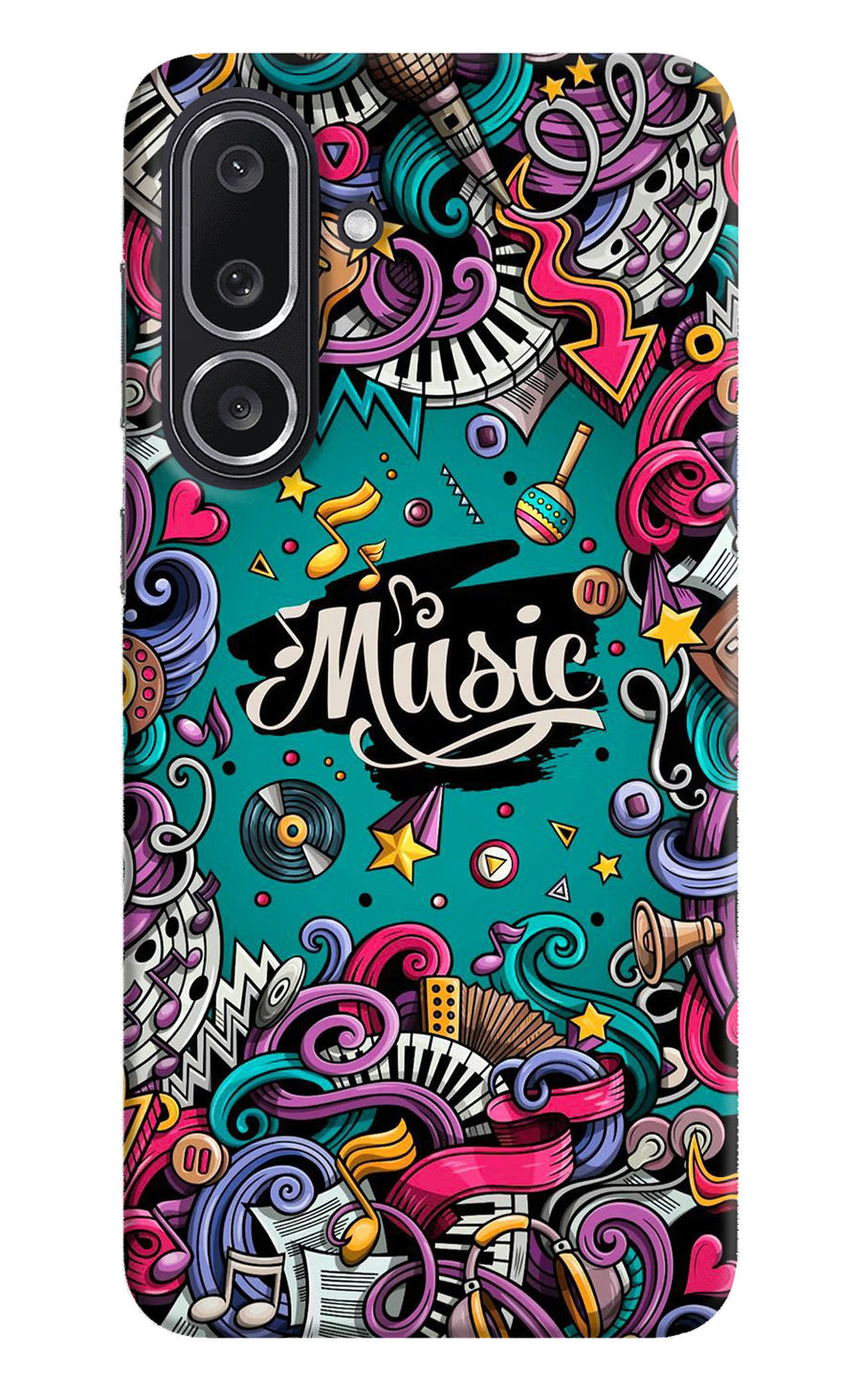 Music Graffiti Samsung M36 5G Back Cover, Hard case