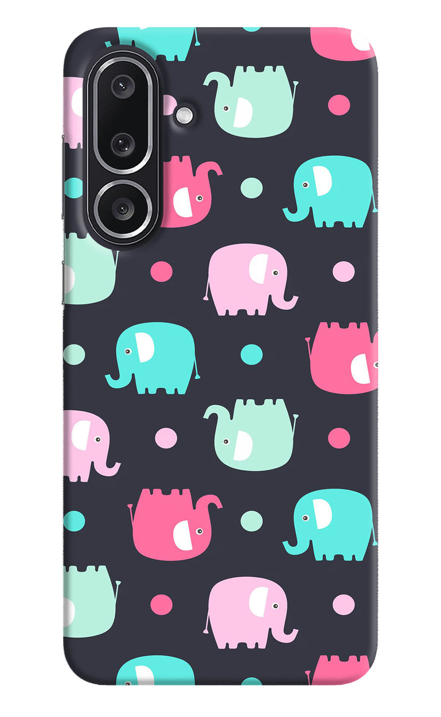 Elephants Samsung M36 5G Back Cover, Hard case