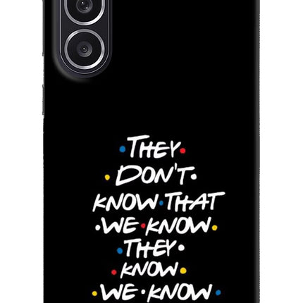 FRIENDS Dialogue Samsung M36 5G Hard Case Back Cover by Casekaro
