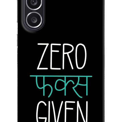 Zero Fucks Given Samsung M36 5G Hard Case Back Cover by Casekaro