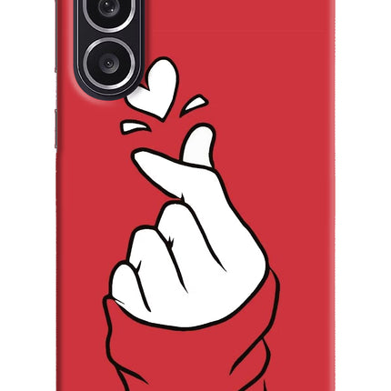 Korean Love Sign Samsung M36 5G Hard Case Back Cover by Casekaro